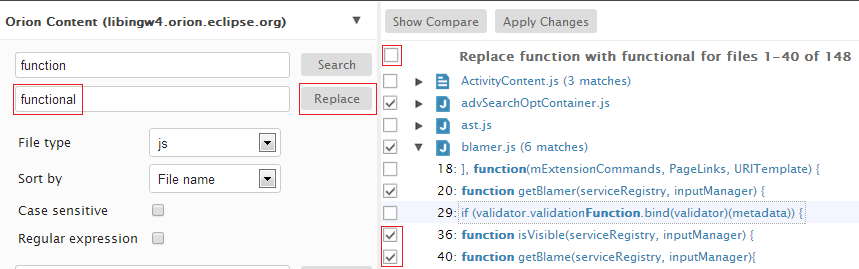 Filtering matches