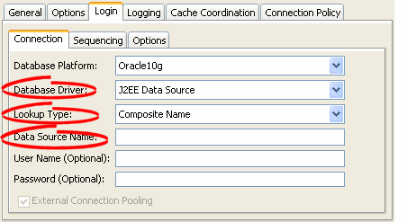 Login Tab, Connection Subtab