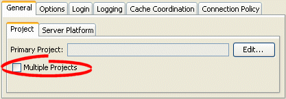 General Tab, Project Subtab, Multiple Projects Options