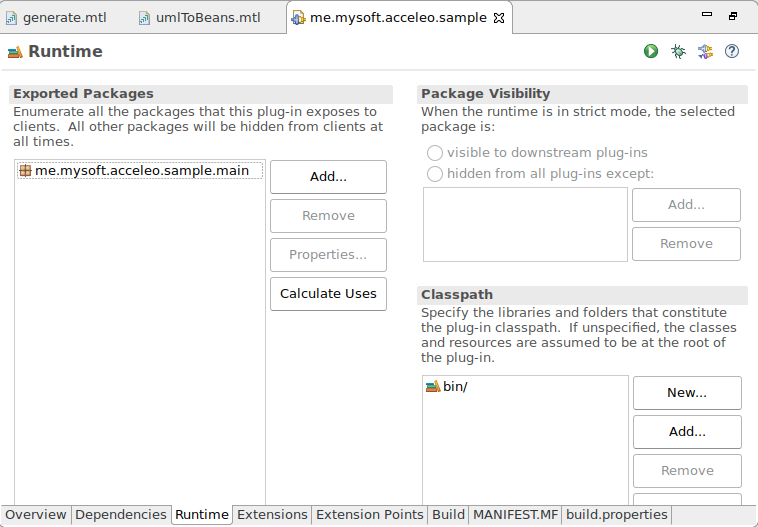 Getting started export main package.png