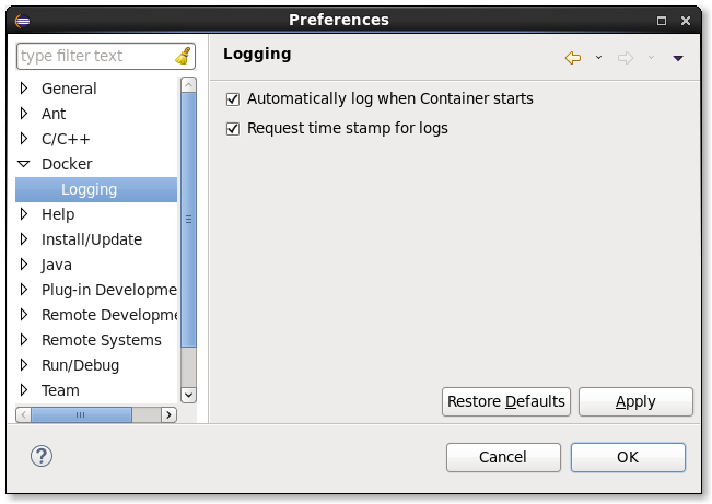 LinuxToolsDockerLoggingPreferences.png