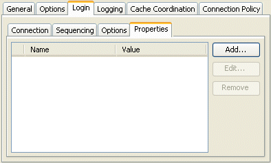 Login Tab, Properties Subtab