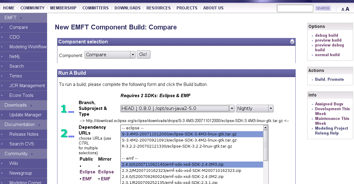 Sample EMFT Build Page