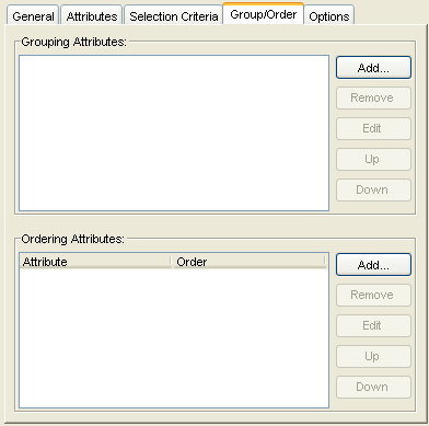 Named Queries, Group/Order Tab