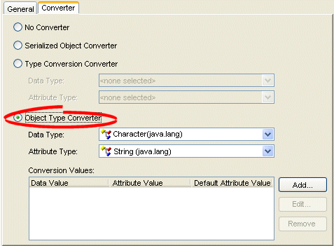 Converter Tab, Object Type Converter