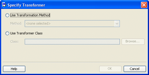 Specify Transformer Dialog Box