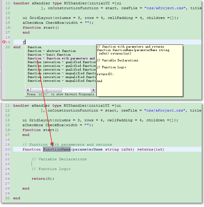 Using Template to define function