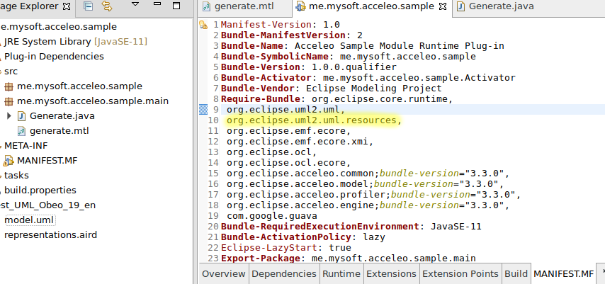 Getting started acceleo module add UMLres dependency.png