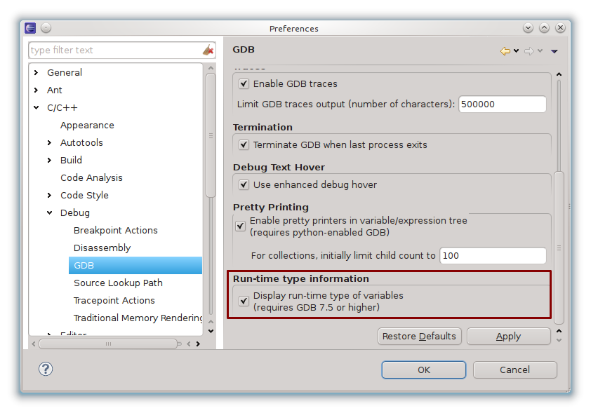 CDT Debug VariableTypeBasedOnRttiPref.png