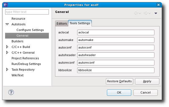 Linuxtools-AutotoolsToolSettings.png