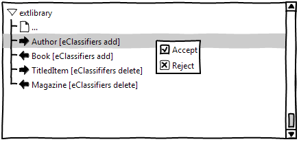 EMF Compare Reject All icon