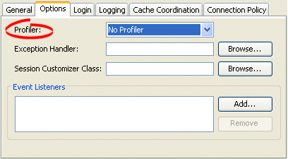 Options Tab, Profiler Options