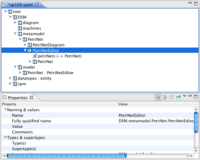 Editing model spaces