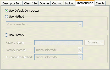 Instantiation Tab